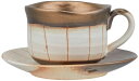 マルヨシ陶器 萬古焼 コーヒーC/S 金彩十草 白 M0974