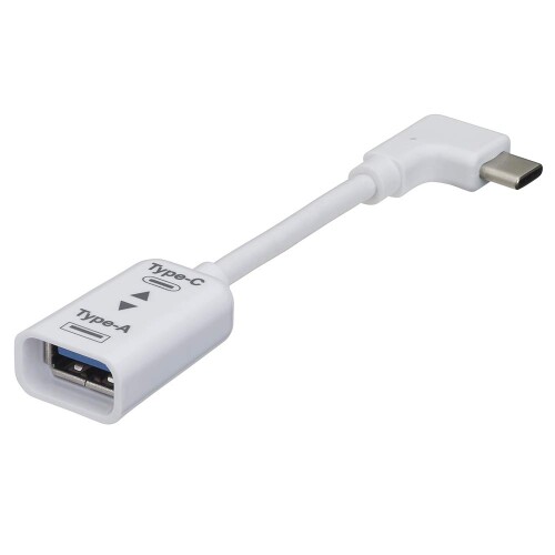 Rakuten - Digio2 Type-C変換ケーブル USB3.1Gen1 L型 10cm ホワイト Z4164