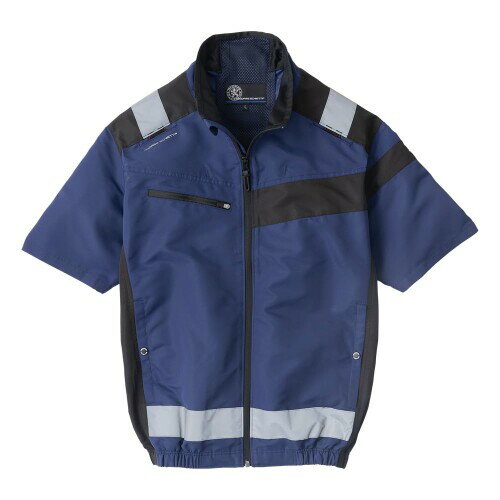 (ボルトクール) 空調風神服 半袖ジャケット 服単品 カジュアルデザイン ファン・バッテリー別売り 暑さ対策 ANDARE SCHIETTI(アンドレスケッティ) ネイビー