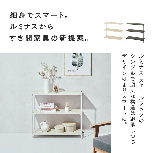 暮らし整う「美見え」収納。ルミナス12.7mmスチールラック 「ウッドシェルフ」仕様専用 追加用棚板 ナチュラル。幅79.5×奥行き30.0cm C12-8030NA [3]