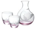 大塚硝子(Otsukaglass) ウサギ ガラス カラフェ&酒杯 セット 16-756-5 カラフェ-約口径3.8×幅9.4×高さ12.5cm、丸酒杯-約直径5.7×高さ6.1cm