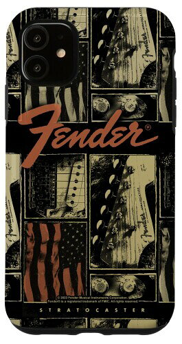 Fender Vintage Stratocaster Americana Distressed Collage スマホケース iPhone 11 用