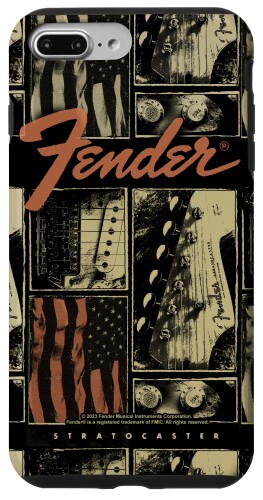 Fender Vintage Stratocaster Americana Distressed Collage スマホケース iPhone 7 Plus/8 Plus 用