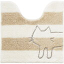 オカ(OKA) うちねこ レギュラーサイズ トイレマット 約60×60cm (ホワイト)