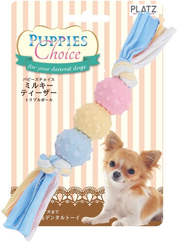 パピーズチョイス 犬用おもちゃ ミルキーティーザー トリプルボール ブルー 商品名:パピーズチョイス　ミルキーティーザー　トリプルボール　ブルー ブランド名:パピーズチョイス 生産国:中国 サイズ:高さ17.5cm x 幅11.5cm x 奥行2.6cm 重量/容積:48g 商品紹介 ■無毒性で安全なTPE素材とコットンの組み合わせ。 ■幼犬が初めて接するトーイとして最適。もちろん全年齢の愛犬が遊べます。 原材料 ■成分 TPR　コットン ご注意(免責)必ずお読みください 本品はペット専用です。目的以外のご使用はお止めください。飼い主様の目の届く範囲でご使用ください。 商品コード20081830201商品名パピーズチョイス 犬用おもちゃ ミルキーティーザー トリプルボール ブルー型番WI002サイズーカラーブルー※他モールでも併売しているため、タイミングによって在庫切れの可能性がございます。その際は、別途ご連絡させていただきます。※他モールでも併売しているため、タイミングによって在庫切れの可能性がございます。その際は、別途ご連絡させていただきます。