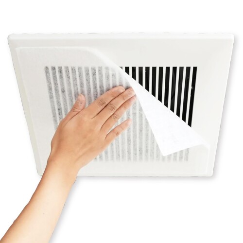 Lakurasu 換気扇フィルター 30cm 正方形 貼るだけ 脱衣所 トイレ 廊下 使い捨て シールタイプ 40枚入り