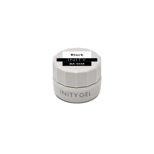 INITY(アイニティ) ブラック BA-01M カラージェル コンテナタイプ 硬化時間　UV/LED30秒　UV60秒　LEDのみのライトは使用不可 日本製 商品紹介 発色、色彩、塗り心地 マットカラーのリニューアル、シアーとアート用ジェルを追加し、更にサロンワークでつかいやすくパワーアップ ■伸びが良いテクスチャー ■しっかりとした発色 ■サロンワークで使用しやすいカラー 安全警告 自爪に直接塗布しないでください。爪や皮膚に腫れや痛みが 現れた場合、すみやかに使用を中止し専門医に相談してください。硬化 ■変質を防ぐため、使用時以外は蓋を閉め、乳幼児の手の届かない冷暗所で保管してください。 商品コード20076180213商品名INITY(アイニティ) ブラック BA-01Mカラーマットブラック※他モールでも併売しているため、タイミングによって在庫切れの可能性がございます。その際は、別途ご連絡させていただきます。※他モールでも併売しているため、タイミングによって在庫切れの可能性がございます。その際は、別途ご連絡させていただきます。