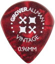 Grover Allman Vintage Celluloid, Red, Jazz, 0.96mm 10枚 世界で3,500万枚以上の販売実績を誇るGROVER ALLMANのピックです(10枚セット) ビンテージ・セルロイドピックはスムーズなピッキングと温かい音が特徴です。 【形状】ジャズ 【厚さ】0.96mm 【色】赤 説明 商品紹介 世界25ヶ国、3,500万枚以上の販売実績。 豪州発のピックメーカー 【GROVER ALLMAN (グローバーオールマン)】 EXTREMEのギタリストであるNUNO BETTENCOURT(ヌーノ ■ベッテンコート)や、 ベーシストのPAT BADGER(パット ■バジャー)を始め、 ROB ZOMBIE BANDやMARILYN MANSONでギタリストを務めたJOHN 5(ジョン ■ファイブ)、 ALICE COOPER BANDのTOMMY HENRIKSEN(トミー ■ヘンリクセン)など、 世界のプロフェッショナルが愛用しているオーストラリア発のギターピックです。 ---世界のプロが魅了された、高度な技術力。 高度な技術により、他メーカーとは一線を画すエッジ処理が施され、 よりスムーズなピッキングが可能となっています。 ---豊富なバリエーションに、独自のシェイプ。選べるピック。 ティアドロップ、おにぎり、ジャズ等の定番のシェイプに加えて、 GROVER ALLMANオリジナルの 【ISOシェイプ】は、通常のティアドロップよりも全ての角が鋭角になっています。 それにより、指で握りこむ面積が広くなり、より握りやすく、ピッキングが安定するようになります。 素材においては、ポピュラーなセルロイドを中心に、デルリン、ナイロン、 そして独特なツルツルとした手ざわりのG-POLYなど、様々なラインナップを擁しています。 ---高度なプリント技術、美しいデザイン。 ビンテージセルロイドシリーズに代表される美しいデザインは、 選び抜かれたより鮮やかな素材を使用しています。 また高度なプリント技術を駆使し、 【SIMPSONS】や 【Rockin' Jelly Bean】、 日本国内ではLINEスランプなどで人気のキャラクター 【カナヘイの小動物】などのデザインを落とし込み、 オリジナリティのあるピックのリリースも続けています。 ご注意(免責)必ずお読みください 色柄には個体差がありますのでご了承下さい 。 商品コード20066866218商品名Grover Allman Vintage Celluloid, Red, Jazz, 0.96mm 10枚型番AMPJV0001サイズ0.96mm※他モールでも併売しているため、タイミングによって在庫切れの可能性がございます。その際は、別途ご連絡させていただきます。※他モールでも併売しているため、タイミングによって在庫切れの可能性がございます。その際は、別途ご連絡させていただきます。