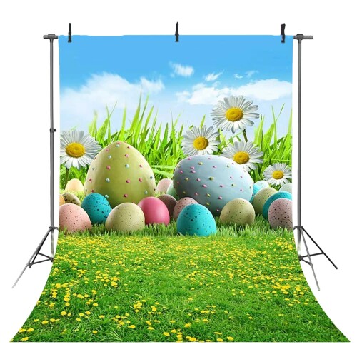 バック紙 背景紙 イースター Easter エッグ Egg 緑の草 ワイルドフラワー 春 壁紙 装飾 ...