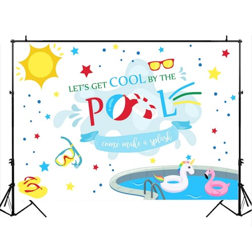バック紙 背景紙 バックペーパー プール スプラッシュ パーティー イベント 壁紙 ...
