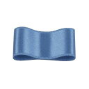 RibbonBon シルクシングルサテンリボン #081 スチールブルー 50mm幅 巻(30m) 9サイズ50色展開