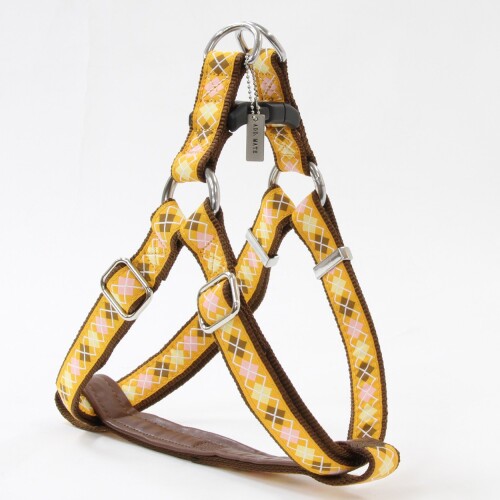 Harness Leash - アドメイト (ADD. MATE) アーガイルハーネス Lサイズ オレンジ