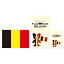 ムーングラフィックス ステッカー ポストカード 国旗 ベルギー SET45