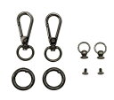 KOKKA コッカ 手芸金具 『リング&ナスカン&トチカン 2個セット ニッケル LGLK-4A』