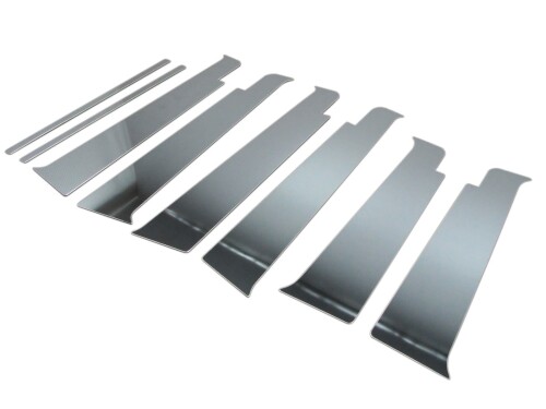 BRIGHTZ デックス DEX M400系 M401F M411F 超鏡面ステンレスクロームメッキブラックピラーパネル バイザー有用 8PC 6077