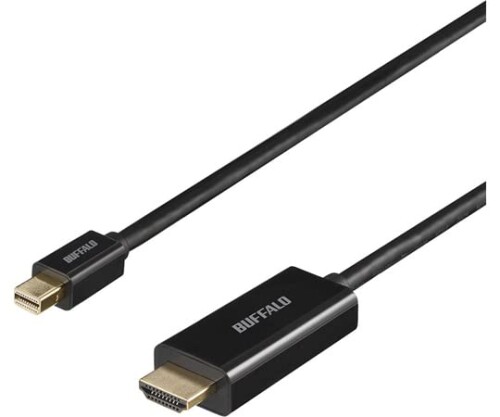 BUFFALO miniDP−HDMI 変換ケーブル 1m ブラック BMDPHD10BK