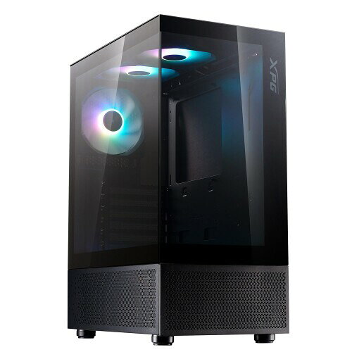 XPG INVADER X MINI ATX ミッドタワー PCケース ARGBファン5個付き、ブラックカラー - BKCWW