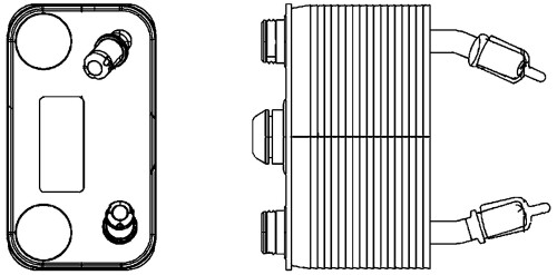 MAHLE オイルクーラー BMW X5 (E53) 4.4 i 01.2000-09.2003 CLC 166 000P