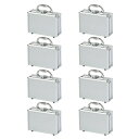 JEJアステージ アルミツールケース 鍵付き 収納ケース 工具箱 AL-A001 (幅22×奥行8×高さ17.5cm) 8個セット