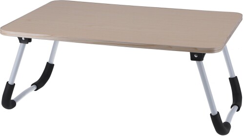 不二貿易 ミニテーブル 幅51.5×奥行30×高さ21cm ナチュラル 折りたたみ 軽量 ソファ ベッド 滑り止め付き 木目 28602