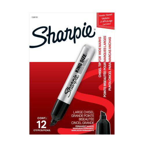 Sharpie シャーピー ブラック 油性マーカー 12本セット 極太 油性ペン 15001A 【商品概要】アメリカで油性マーカーといえばシャーピー。油性マーカーの総称に使われているほどで、アメリカでは著名人たちがサインをする時にシャーピーを使うことでも知られています。 【内容量】油性マーカー 極太12本入り 【特徴】 大きな文字や細い線など、角度によって強弱をつけられる角芯油性マーカー。 素材を選ぶことなくどこにでも描ける高品質の油性インクは、速乾性・耐水性にもたいへん優れています。 【こんな方におすすめ】 大きなポスター制作や、DIYでカットしたい角材などの印付けにぴったり。 まとめ買いできるセットなので、オフィスや作業場にストックすると便利です。 ■アメリカの筆記具を代表するブランド、「シャーピー」。 ■濡れた場所や油分を含んだ表面などにも書くことができるプロ仕様。 ■丈夫なボディでタフな環境でも長く使用可能。 ■素材を選ばず色々な素材に書けるプロ用油性マーカー。 ■アメリカの安全規格に適合したAPマーク認定。 ■力強くオリジナリティがあり、非常にカラフルで勇敢かつ斬新。目の覚めるような輝き、注目を集め、人を引き寄せ、記憶に留まる強い印象を与える。大胆で極端、そして永続的。真似することはできず、侮られず、絶対に無視できない独自の表現を可能にする。それがシャーピーです。 商品コード20077912260商品名Sharpie シャーピー ブラック 油性マーカー 12本セット 極太 油性ペン 15001A型番15001サイズ12-Countカラーブラック※他モールでも併売しているため、タイミングによって在庫切れの可能性がございます。その際は、別途ご連絡させていただきます。※他モールでも併売しているため、タイミングによって在庫切れの可能性がございます。その際は、別途ご連絡させていただきます。
