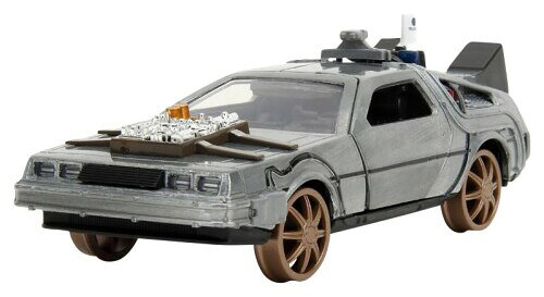 京商 (Kyosho) Jada Toys HOLLYWOOD RIDES バック・トゥ・ザ・フューチャー シリーズ 1/32 バック・トゥ・ザ・フューチャー III タイムマシーン (デロリアン) トレインホイール 完成品 JADA34786