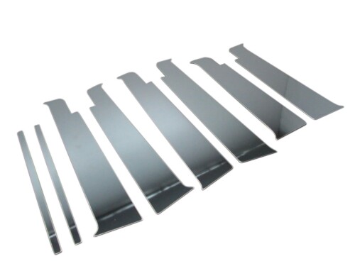 BRIGHTZ クー COO M400系 M401S M402S M411S 超鏡面ステンレスクロームメッキブラックピラーパネル バイザー有用 8PC 6076