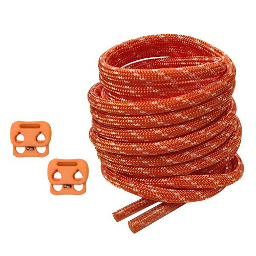 靴紐 丸紐 高耐久性 120cm～160cm 丈夫なパラシュートコード 結ばないで履ける靴紐ストッパー付