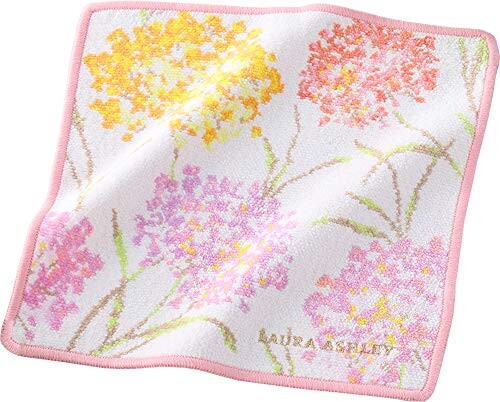 内野 タオル LAURA ASHLEY シェニール タオルハンカチ ピンク 1625V430 P