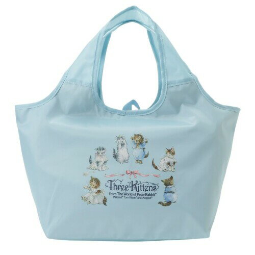(PETER RABBIT(TM) ピータ—ラビット(TM)) エコバッグ (M) 軽量 保温 保冷 コンパクト 買い物 撥水加工 こねこのトムのおはなし レディース 2501-0654 ブルー