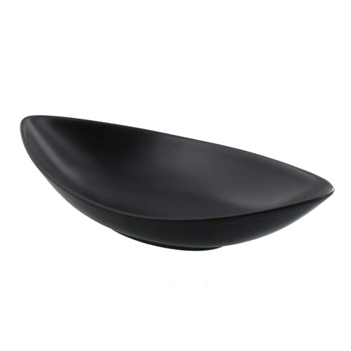 テーブルウェアイースト カレー皿 CAFEリーフボウル 27cm （黒マット） パスタボウル カフェ食器 ボウル テーブルウェアイーストオリジナル食器。 カフェやレストランで人気のデザイン。スリムなラインがとってもオシャレです。) カレーボウル、パスタボウル、サラダボウルなど人気メニューにどうぞ♪ サイズ/27.3×幅14.3×高さ6.5cm(端)　　中央の高さ 4.5cm　重さ/約400g(商品により誤差があります。)　 容量/約600cc(満水)　素材/磁器　質感/つややか　生産地/日本(美濃焼)　電子レンジ、食器洗い機使用可　 ※こちらはアウトレット食器込みの販売です。 商品コード20076074268商品名テーブルウェアイースト カレー皿 CAFEリーフボウル 27cm （黒マット） パスタボウル カフェ食器 ボウル型番di-00202サイズ27cmカラー黒※他モールでも併売しているため、タイミングによって在庫切れの可能性がございます。その際は、別途ご連絡させていただきます。※他モールでも併売しているため、タイミングによって在庫切れの可能性がございます。その際は、別途ご連絡させていただきます。