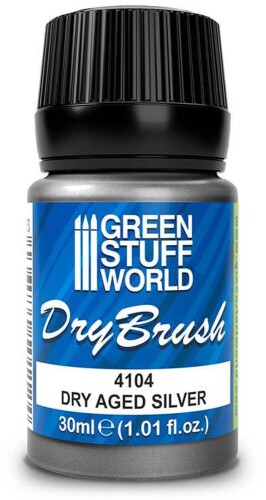 グリーンスタッフワールド(Green staff world) メタリックドライブラシペイント ドライエイジドシルバー 30ml 模型用塗料 GSWD-4104