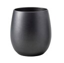 J-kitchens Select ロックグラス 陶器 のような 口あたり ステンレス 真空二層構造 カップ ブラック 250ml