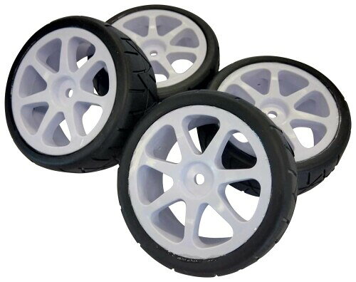RUSH TIRE RADIAL 28X Seven spoke 035BK Type Black PREGLUEDTIRE 4PCS RU-1048a