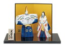 薬師窯 桃の節句 ひな人形 染錦 立雛(松竹梅)