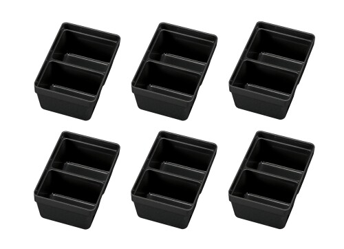 割烹漆器 若泉漆器　?7寸お重用ブロック仕切6個用ハーフ仕切黒6個H-158-42B