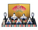 薬師窯 桃の節句 ひな人形 染錦 弥生 平飾り 雛