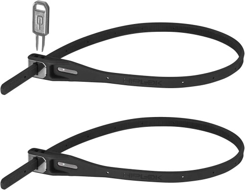 HIPLOK(ヒップロック) Z LOK 2本入り ステンレスプレート入りナイロンカバー ロック グレー