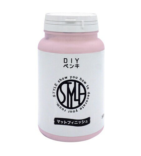 ニッペ ペンキ 塗料 STYLE DIYペンキ 500ml サクラ 水性 つやなし 屋内 日本製 4976124889653