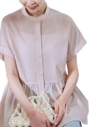 ロペピクニック フレンチペプラムシャツ レディース GDH15190 ピンク (63) 38