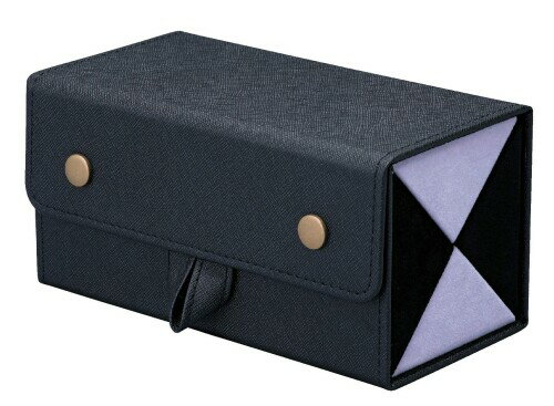 パール ウォールポケット 壁掛け メガネ コレクションケース 4本収納 黒 × 紫