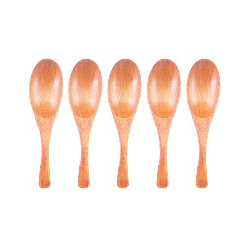 J-kitchens スプーン レンゲ 木製 木目 5本セット 17.2cm