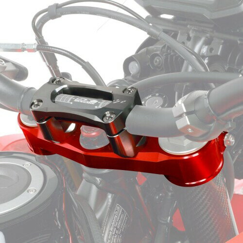ジータレーシング(ZETA RACING) CRF250L/M/RALLY ハンドルバークランプキット SX 大径バー用 レッド 剛性アップ ポジション調整 アルミ削り出し ダートフリーク DIRTFREAK F4469