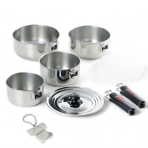 Rakuten - J-kitchens 片手鍋 ハンドル 着脱式 4点 セット 14cm & 16cm & 18cm & 20cm IH対応 日本製 オリジナルタグ付