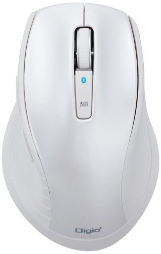 ナカバヤシ(Nakabayashi) Digio2 5ボタンBlue LED マウス 大型 無線 Bluetooth 静音 ホワイト Z8426