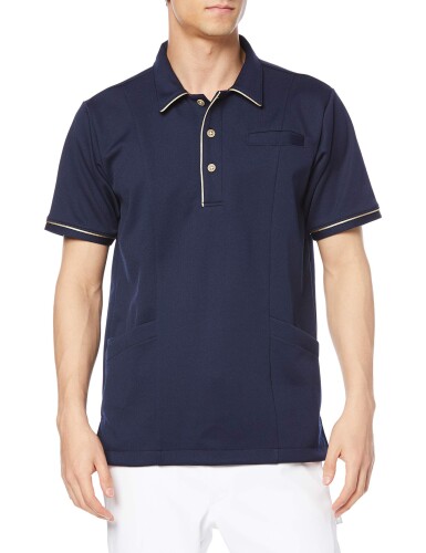 (KIRAKU) トンボ ケアワークシャツ CR141 S ネイビー