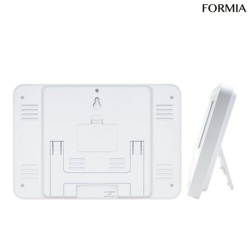 Formia(フォルミア) 目覚まし時計 デジタル 電波 置き掛け兼用 見やすい 大画面 23×15.8×2.8cm オフィス リビング ダイニング 温度 湿度 熱中症対策 カレンダー 日付 曜日 電池切れ通知機能 [3]