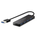 GR USBnu 3.0 4|[g oXp[MacBook/Surface Pro/Chromebook m[gPC Nintendo SwitchΉ ubN U3H-FC02BBK