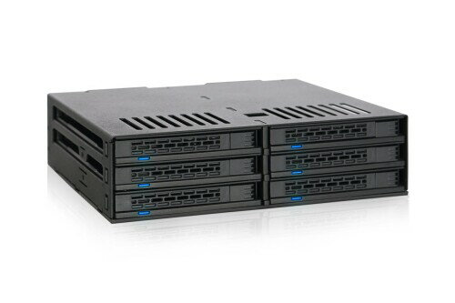 ICYDOCK ExpressCage 2.5인치 SATA HDD/SSD x 6 탑재용 림 버블 케이스 5.25인치 베이 사이즈 | MB326SP-1B