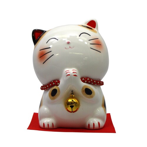 金鈴願い 猫 貯金箱 全長:11cm 日本製の商品画像